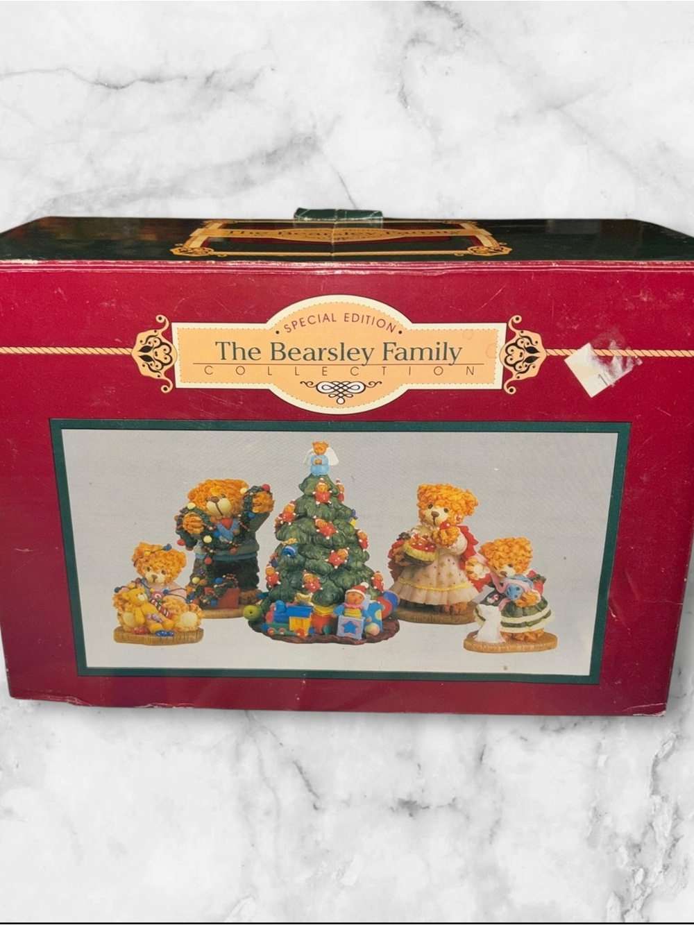 Vintage 1996 House of Lloyd Bearsley Family 5-Pc Christmas Set Boxed